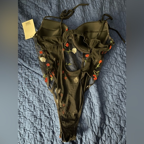 Floral Mesh Body Suit / Teddy - Picture 4 of 6
